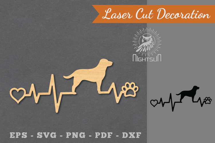 Dog Heartbeat Laser Cut Decoration