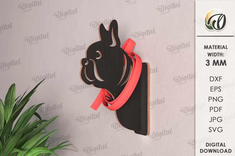 Dog Leash Holder Laser Cut. Dog Decor SVG example image 1