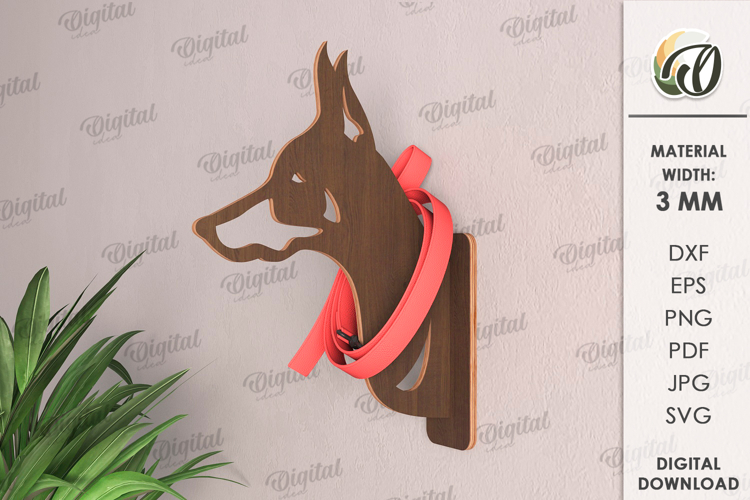 Dog Leash Holder Laser Cut. Dog Decor SVG example image 1