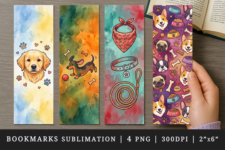 Dog lover bookmarks printable sublimation bookmark design