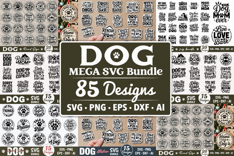 Dog Mega SVG Bundle, Funny Dog Quotes SVG Designs