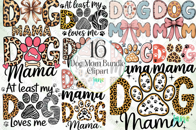 Dog Mom Bundle Clipart