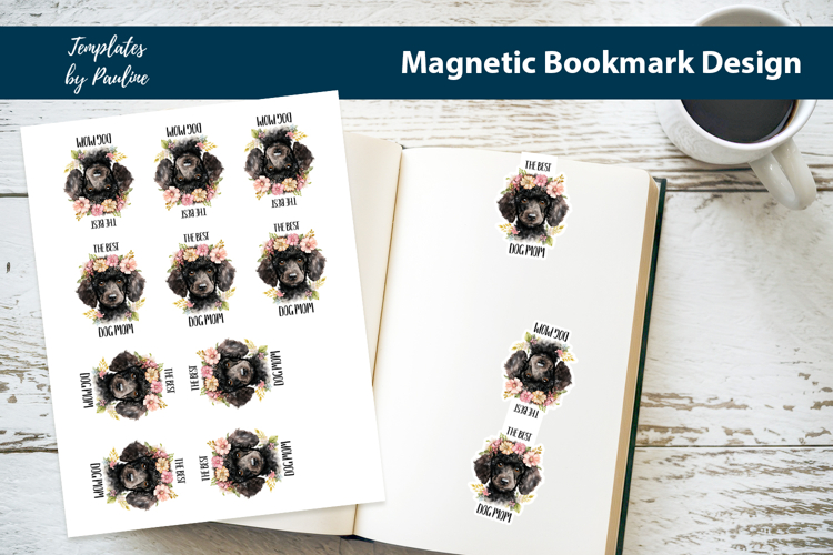 Dog Magnetic Bookmark, Poodle Bookmark, Best Dog Mom