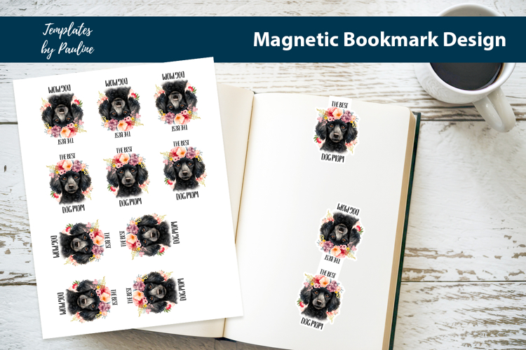 Dog Magnetic Bookmark, Poodle Bookmark, Best Dog Mom