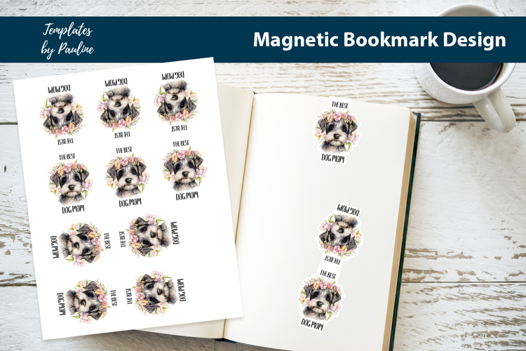 Dog Magnetic Bookmark, Schnauzer Bookmark, Best Dog Mom