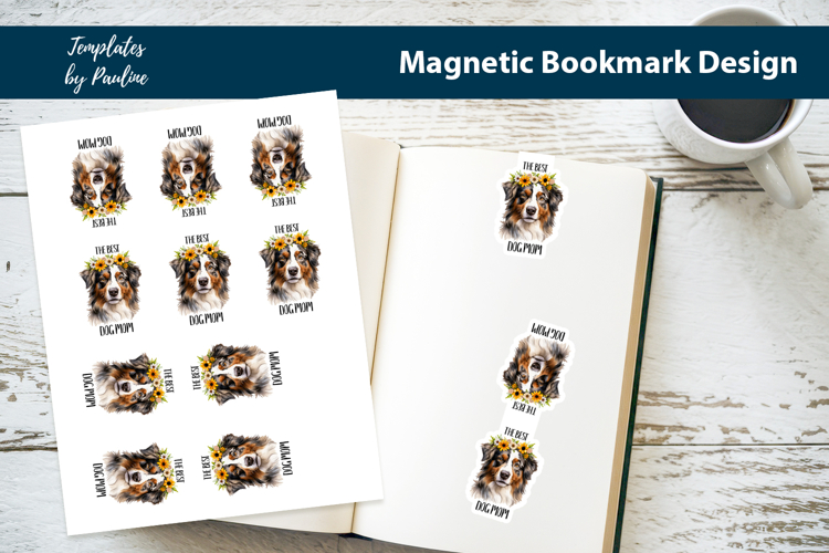 Dog Magnetic Bookmark, Australian Shepherd Bookmark