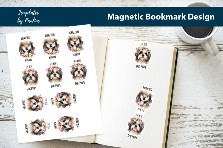 Dog Magnetic Bookmark, Shih Tzu Bookmark, Best Dog Mom