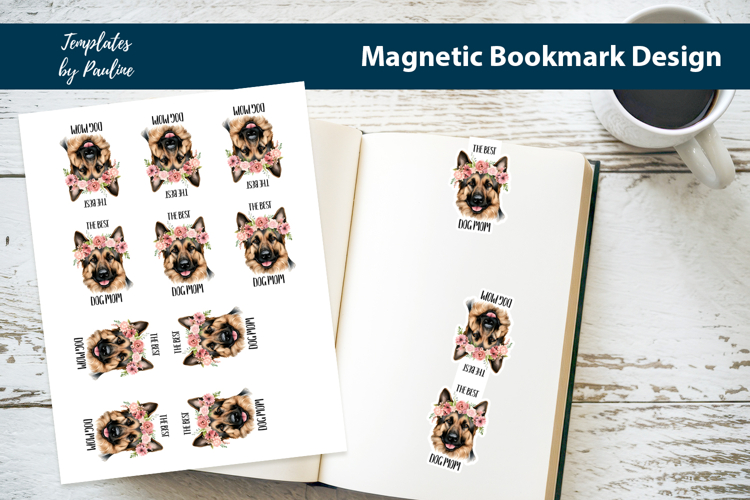 Dog Magnetic Bookmark, German Shepherd Bookmark