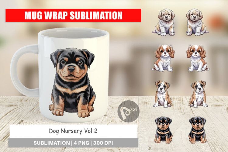 Mug Wrap Dog Nursery example image 1