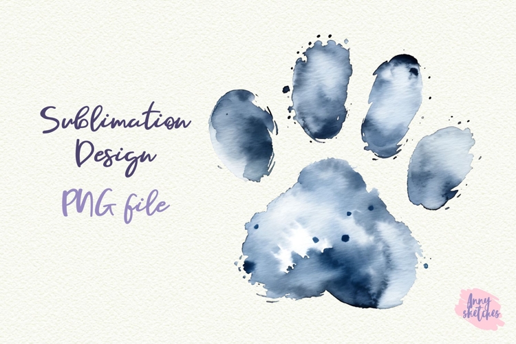 Dog Paw Sublimation Design PNG