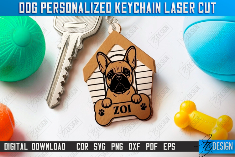 Dog Tag Keychain Laser Cut|Personalized Accessories|Keyring