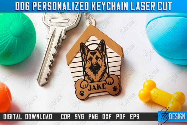 Dog Tag Keychain Laser Cut|Personalized Accessories|Keyring