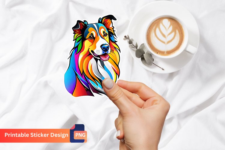 Dog Printable Sticker, Dog Sticker Sheet example image 1