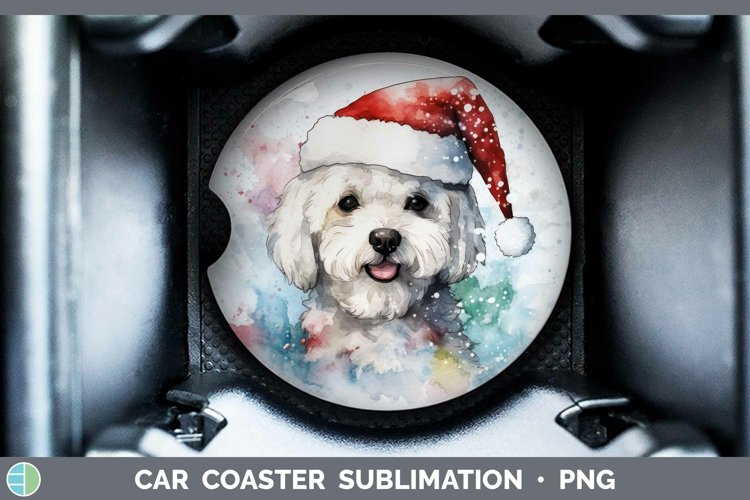 GorgeousDog Santa Hat Car Coaster design.