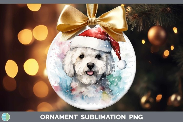 GorgeousDog Santa Hat Ornament design.