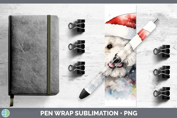GorgeousDog Santa Hat Pen Wrap design.