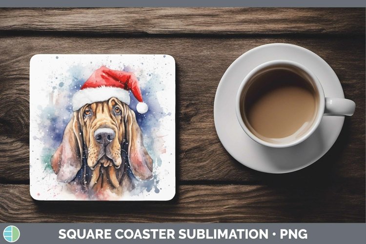GorgeousDog Santa Hat Square Coaster design.