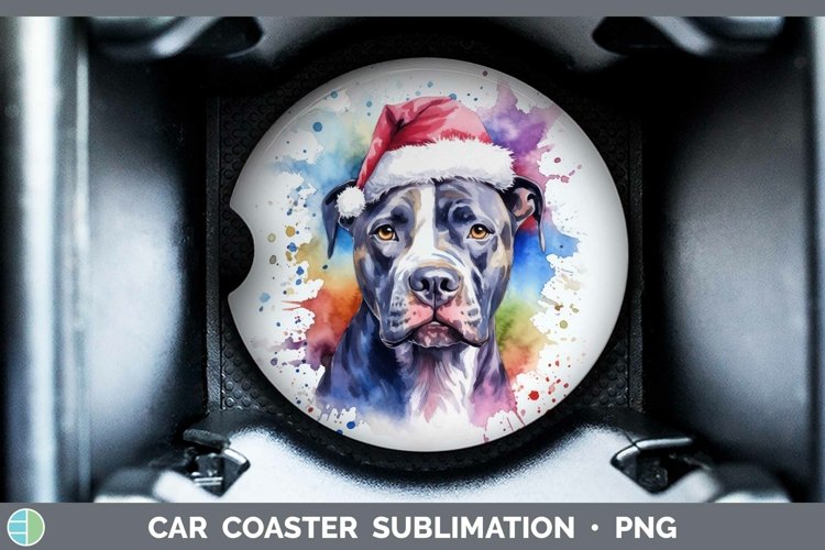 GorgeousDog Santa Hat Car Coaster design.