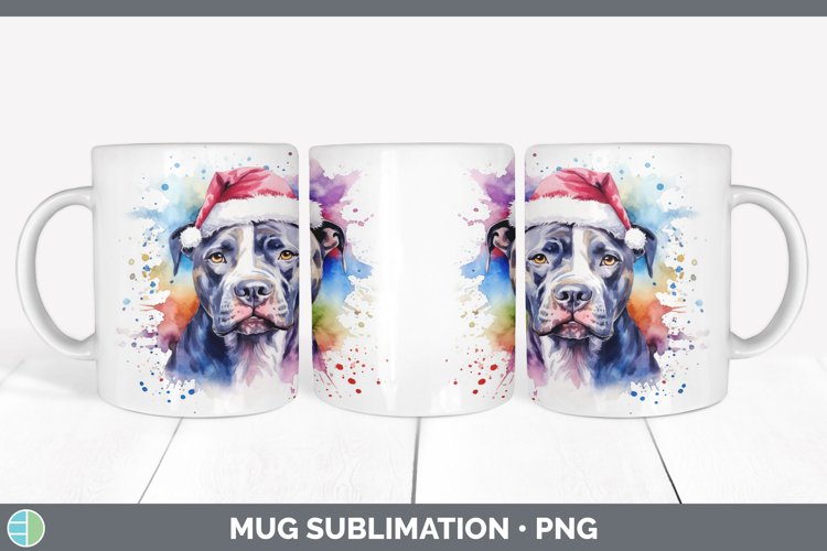 GorgeousDog Santa Hat Mug Wrap design.
