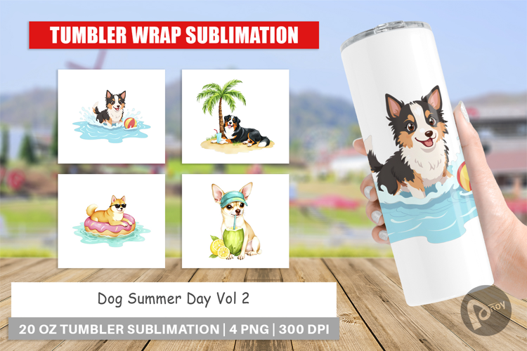 Tumbler Summer Dog Day