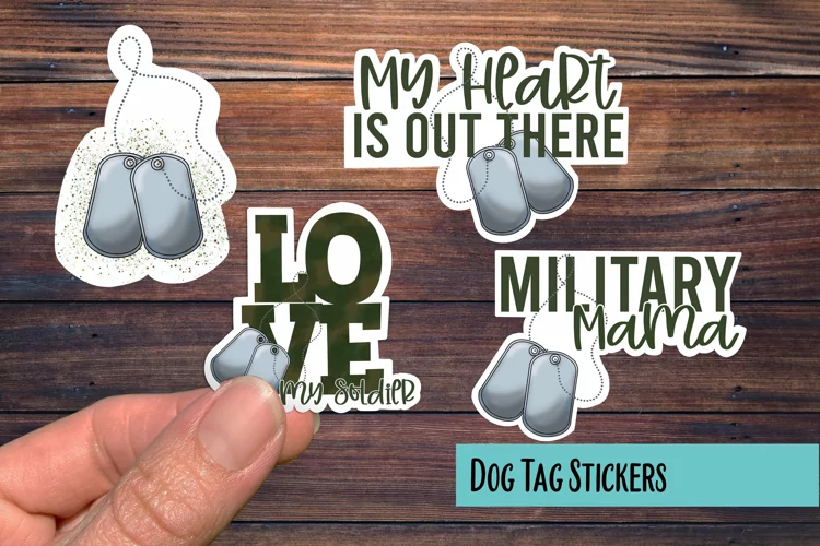 Military Dog Tags PNG Sticker Pack
