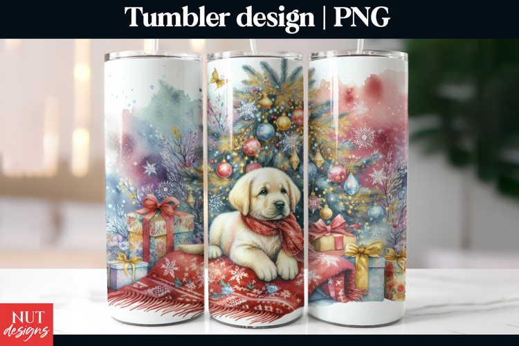Cute Corgi & Cookie Christmas tumbler 20oz, dog breed