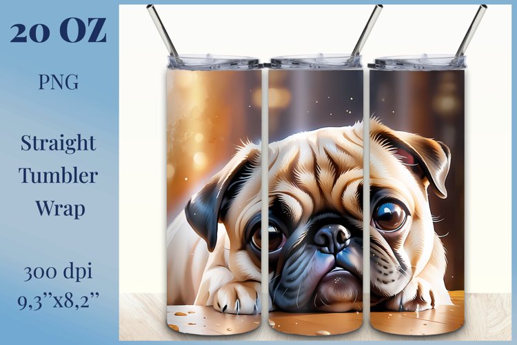 Dog Tumbler Sublimation/Watercolor Tumbler Wrap/Png file