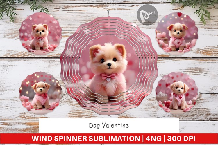 Wind Spinner Dog Valentine