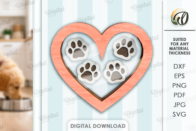 Dog Valentines Day Tiered Tray Laser Cut. Wall Decor SVG