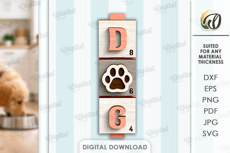 Dog Valentines Day Tiered Tray Laser Cut. Wall Decor SVG