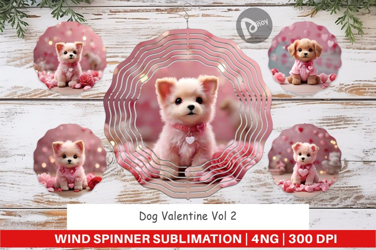 Wind Spinner Dog Valentine