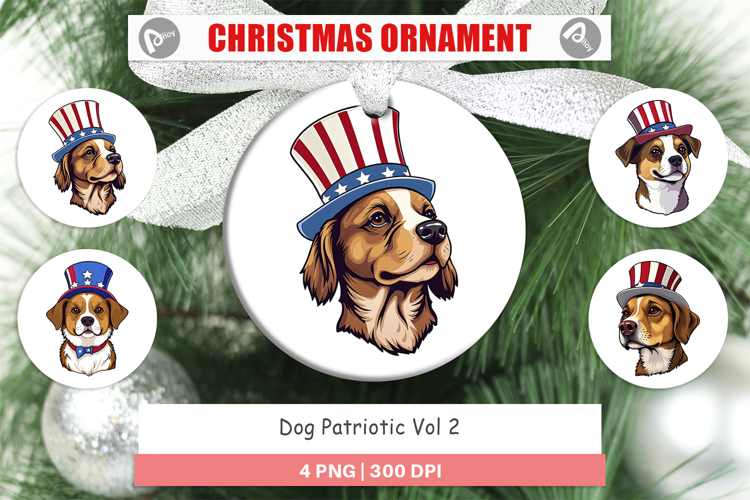 Ornament Dog Patriotic