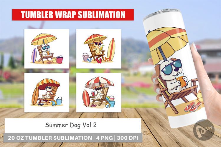 Tumbler Summer Dog