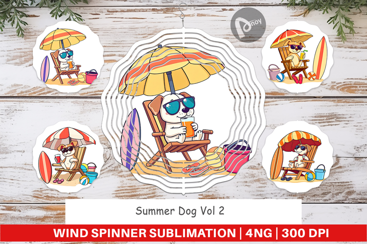 Wind Spinner Summer Dog