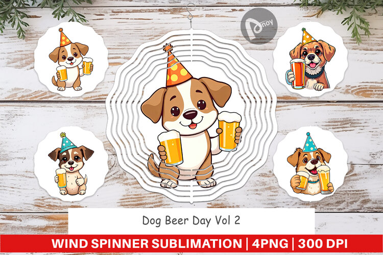 Wind Spinner Dog Beer Day example image 1