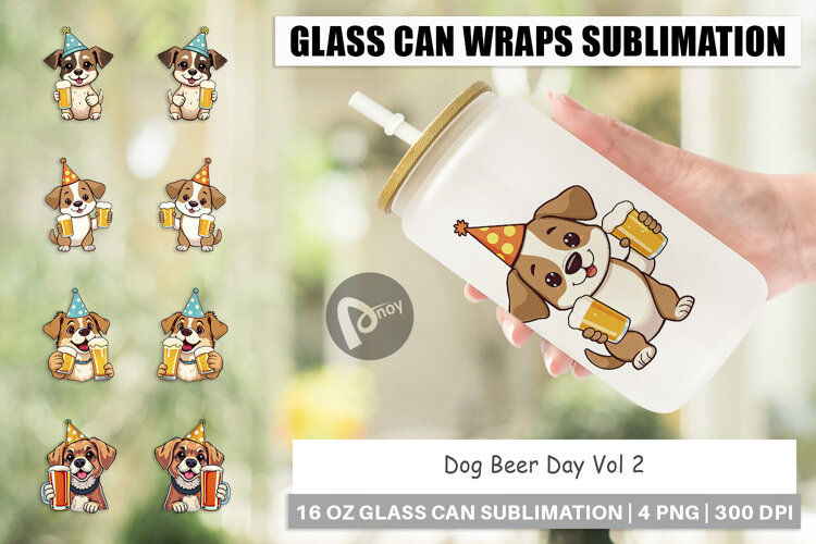 Glass Can Dog Beer Day example image 1