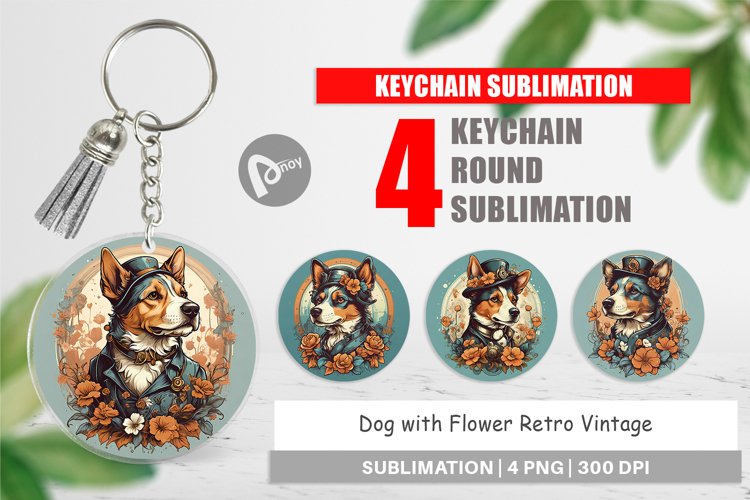 Keychain Steampunk Dog