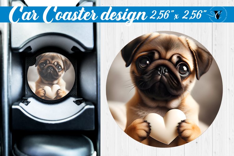 Car Coaster | Dog Car coaster example image 1