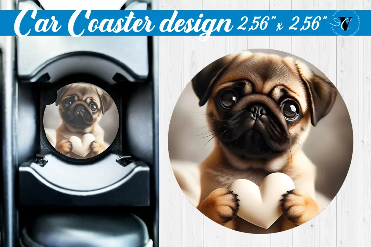 Car Coaster | Dog Car coaster