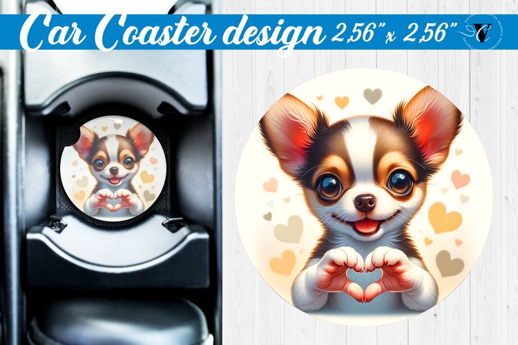 Car Coaster | Dog Car coaster example image 1