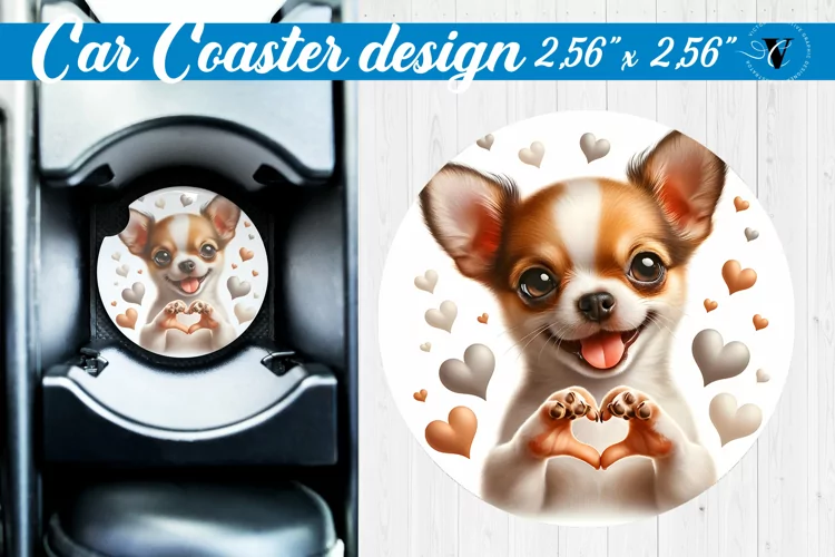 Car Coaster | Dog Car coaster