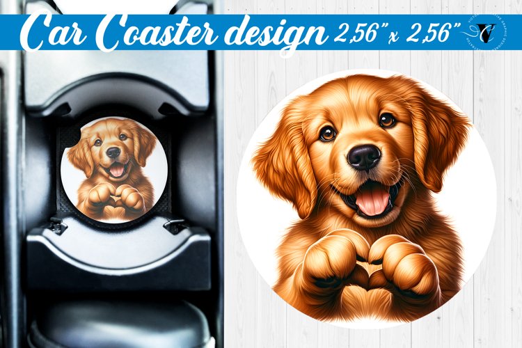 Car Coaster | Dog Car coaster