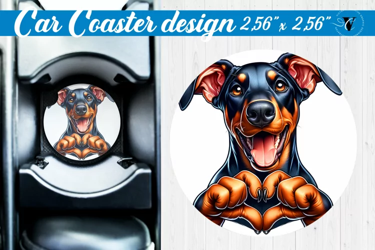 Car Coaster | Dog Car coaster