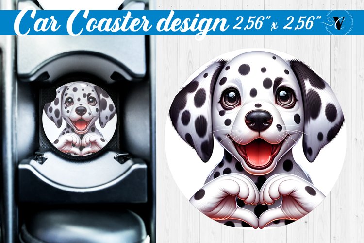 Car Coaster | Dog Car coaster example image 1