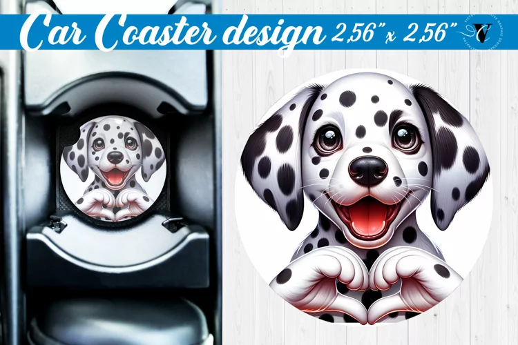 Car Coaster | Dog Car coaster