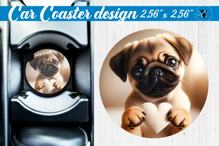 Car Coaster | Dog Car coaster