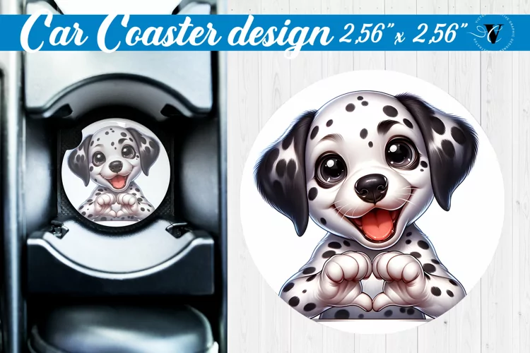 Car Coaster | Dog Car coaster