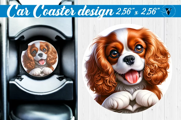 Car Coaster | Dog Car coaster