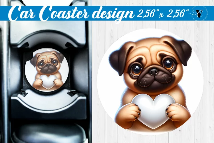 Car Coaster | Dog Car coaster