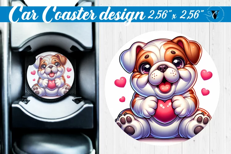 Car Coaster | Dog Car coaster